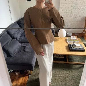 Lemaire Denim Top in Brown NWT